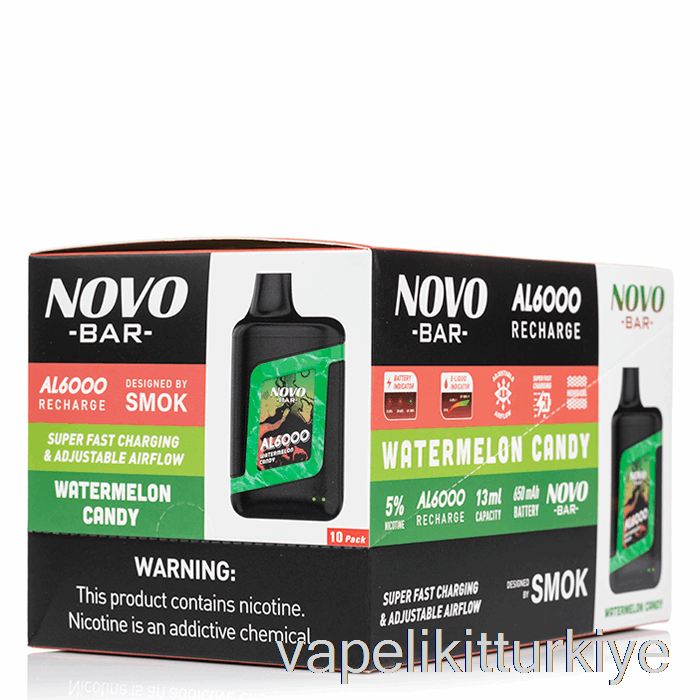 Vape Likit [10'lu Paket] Smok Novo Bar Al6000 Tek Kullanımlık